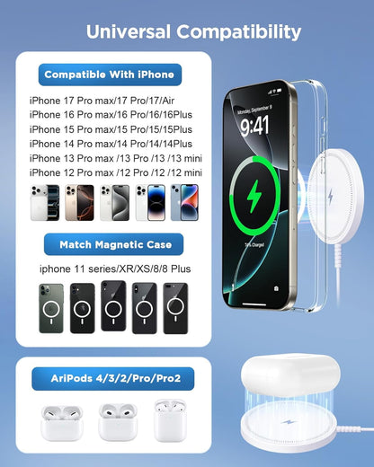ETEPEHI Wireless Charger - Fast Charging Pad Compatible for iPhone 17