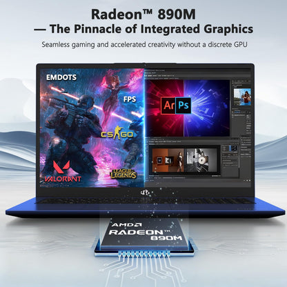 Oyzzraze 17.3 AI-Laptop Copilot+ PC, AMD Ryzen AI 9 HX 370(12C/24T, 50