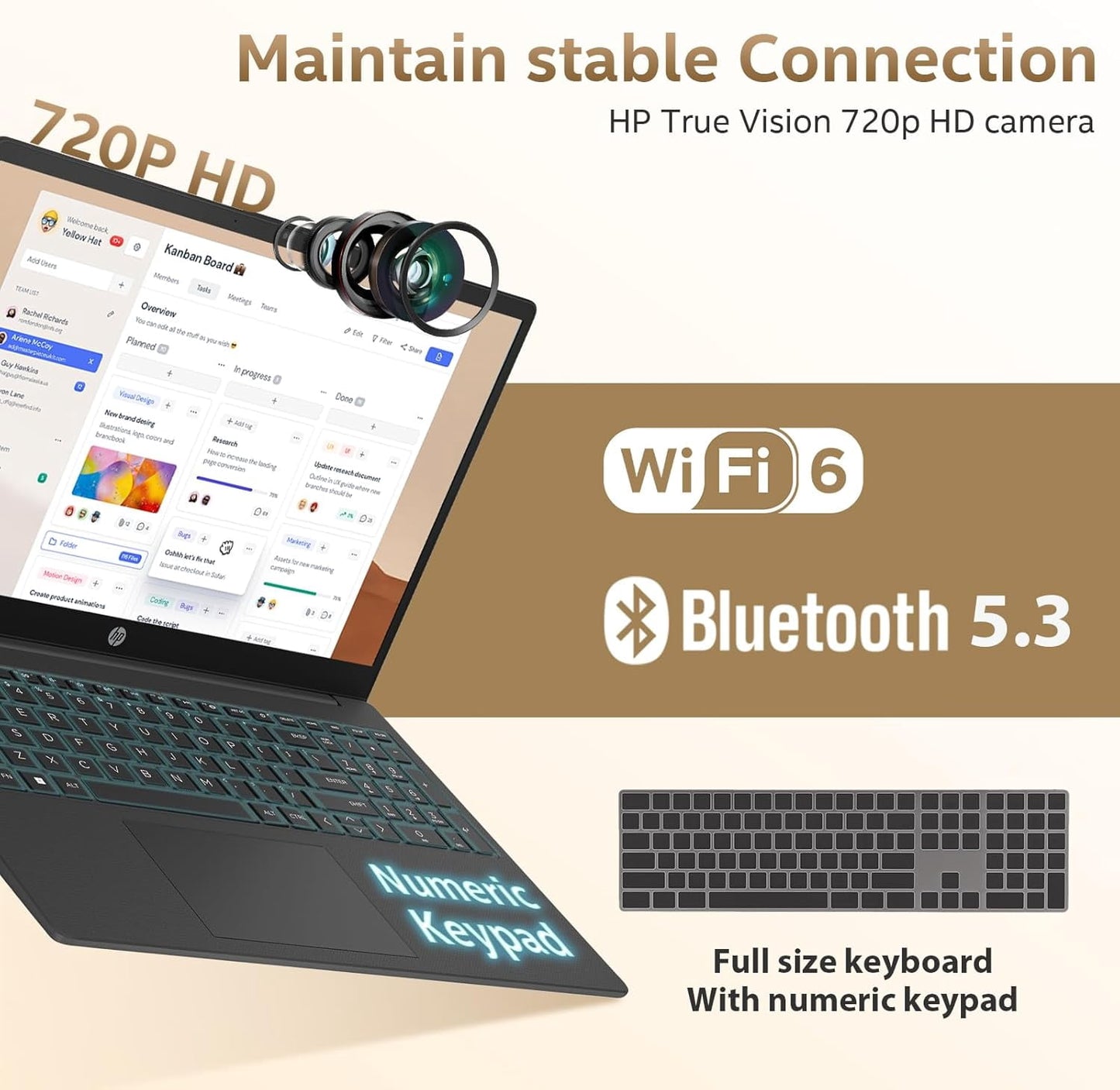 HP 2026 New 255 G10 Laptop for Business, 15.6" FHD IPS Display, AMD Ry