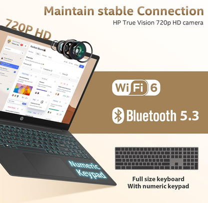 HP 2026 New 255 G10 Laptop for Business, 15.6" FHD IPS Display, AMD Ry