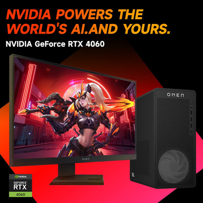 HP OMEN 16L i7 RTX 4060 Gaming Tower Desktop, 16GB DDR5 RAM, 1TB SSD,