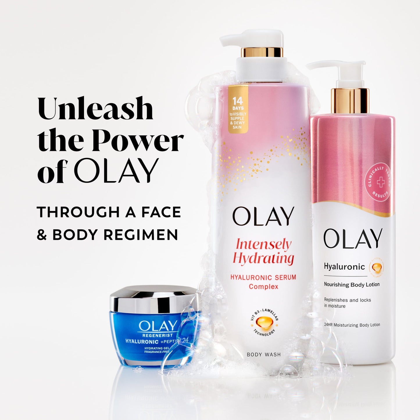 Olay Nourishing Body Wash for women, Hyaluronic Acid, 20 fl oz