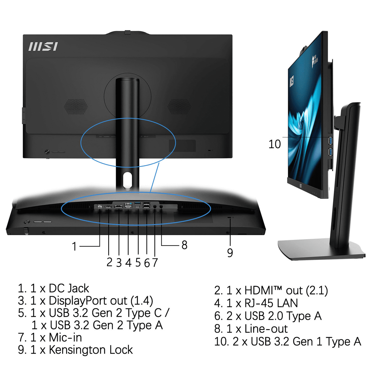 MSI PRO Business All-in-One, 27" FHD 100Hz, Intel Core i7-14700, 16GB