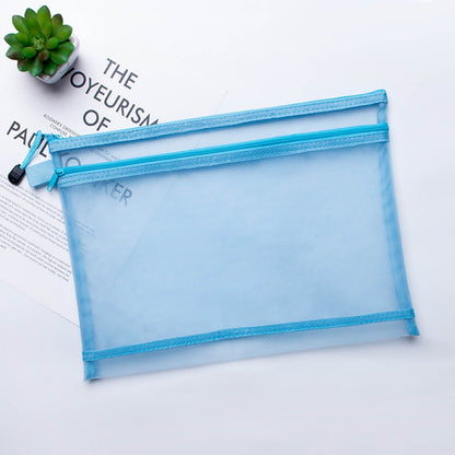 JoyMoreHome Mesh Zipper Pouch,Waterproof Zipper Bags, Document Folders