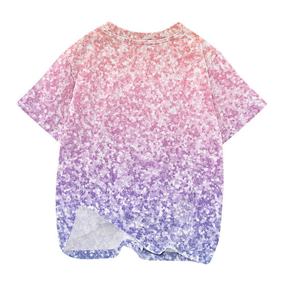 Sparkle Print Kids T-Shirt | Soft Crew Neck Short Sleeve Summer Top fo