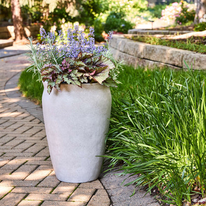 Better Homes & Gardens 14inch Hawthorn Planter Gypsum with Modern Desi