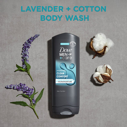 Dove Men+Care Hydrating Gentle Face & Body Wash for Men Clean Comfort