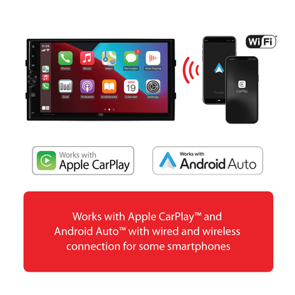 Dual Electronics 7" Touchscreen Car Stereo Receiver with Wireless Appl