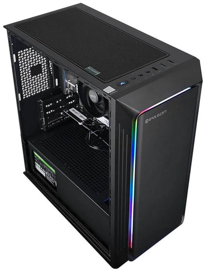 IPASON Gaming Desktop PC, AMD Ryzen 5 5600G, 16GB DDR4 3200MHz, 1TB NV