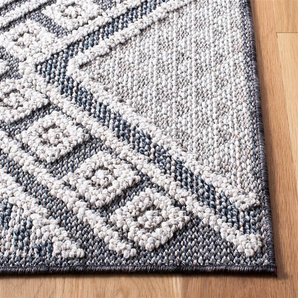 SAFAVIEH Global Dubhan Diamond Indoor/Outdoor Area Rug, Grey/Ivory, 8'