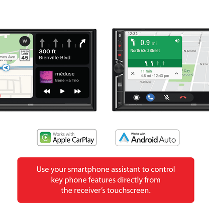 Dual Electronics 7" Touchscreen Car Stereo Receiver with Wireless Appl