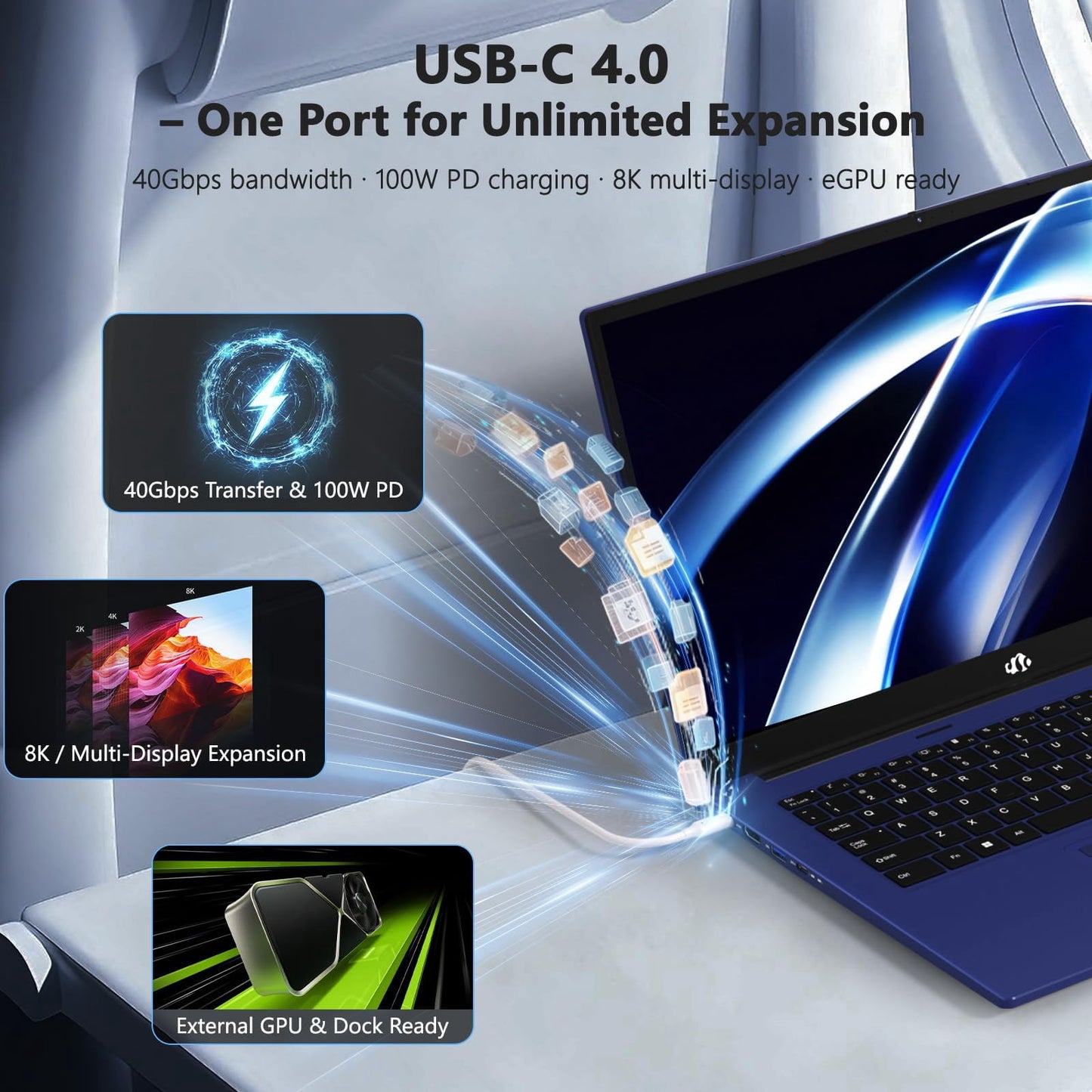 Oyzzraze 17.3 AI-Laptop Copilot+ PC, AMD Ryzen AI 9 HX 370(12C/24T, 50