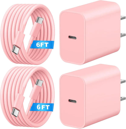 for iPhone 17 16 15 Charger,2 Pack USB C Charger Block Type C Chargers