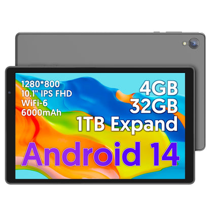 FITIFUN Android 14 Tablet 10 inch Tablets, 4GB RAM 32GB ROM 1TB Expand