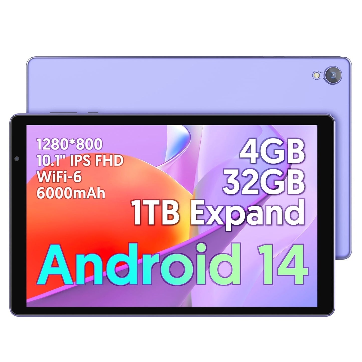 FITIFUN Android 14 Tablet 10 inch Tablets, 4GB RAM 32GB ROM 1TB Expand