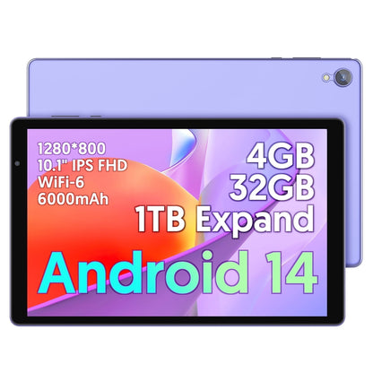 FITIFUN Android 14 Tablet 10 inch Tablets, 4GB RAM 32GB ROM 1TB Expand