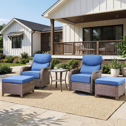 Bellefurn Outdoor Swivel Rocker Patio Chairs with Side Table,Patio Swi