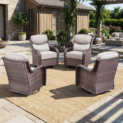 Bellefurn Outdoor Swivel Rocker Patio Chairs with Side Table,Patio Swi