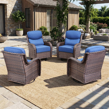 Bellefurn Outdoor Swivel Rocker Patio Chairs with Side Table,Patio Swi