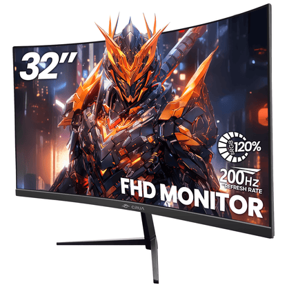 CRUA 27" 165Hz/180Hz Curved Gaming Monitor - FHD 1080P,FreeSync,1800R