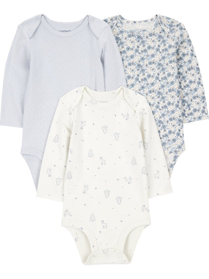 Carter's Child of Mine Baby Bodysuits, 3-Pack, Sizes Preemie-18 Months