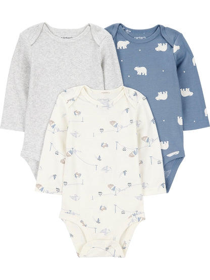 Carter's Child of Mine Baby Bodysuits, 3-Pack, Sizes Preemie-18 Months