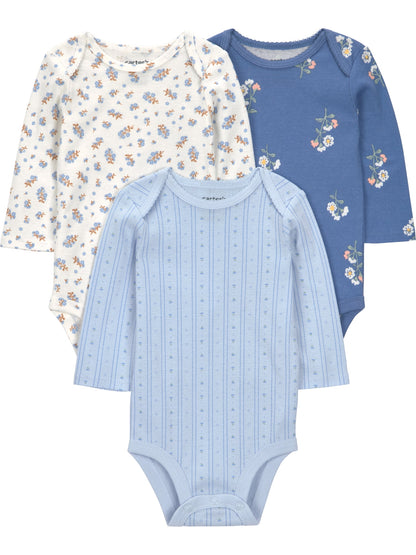 Carter's Child of Mine Baby Bodysuits, 3-Pack, Sizes Preemie-18 Months