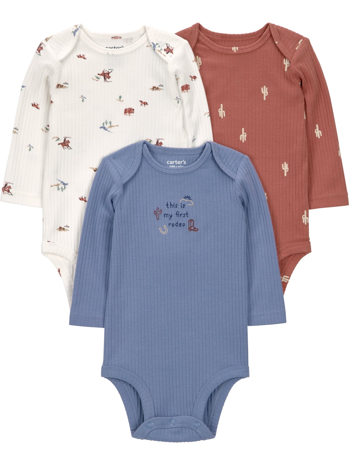Carter's Child of Mine Baby Bodysuits, 3-Pack, Sizes Preemie-18 Months