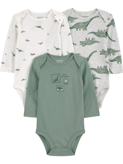 Carter's Child of Mine Baby Bodysuits, 3-Pack, Sizes Preemie-18 Months