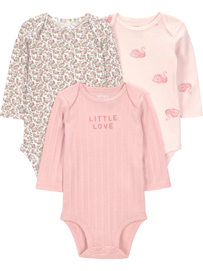 Carter's Child of Mine Baby Bodysuits, 3-Pack, Sizes Preemie-18 Months