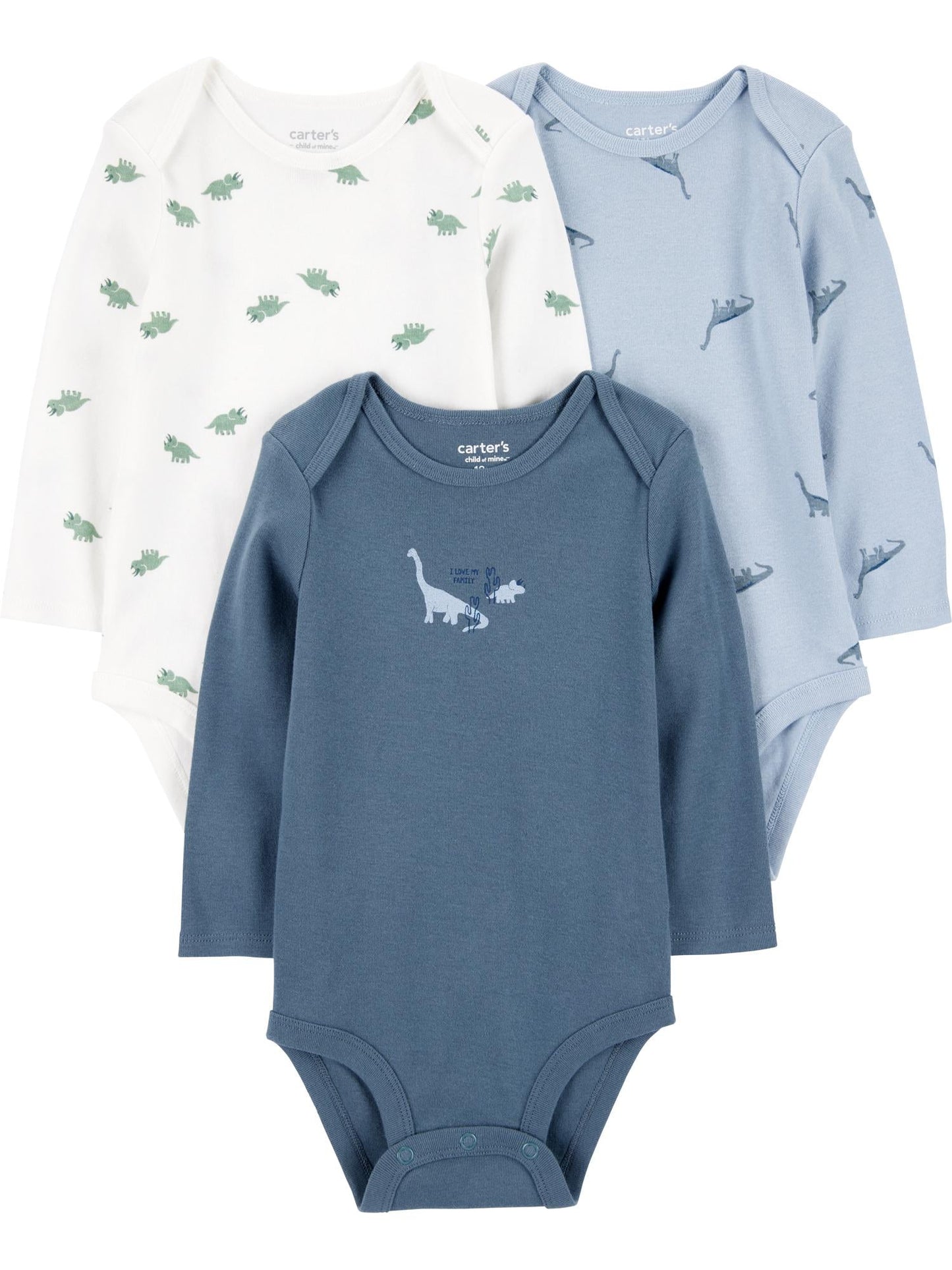 Carter's Child of Mine Baby Bodysuits, 3-Pack, Sizes Preemie-18 Months