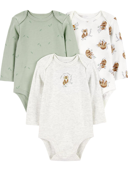 Carter's Child of Mine Baby Bodysuits, 3-Pack, Sizes Preemie-18 Months