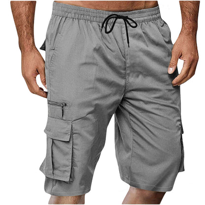 Chiccall Mens Cargo Shorts Lightweight Summer Casual Elastic Waist Dra