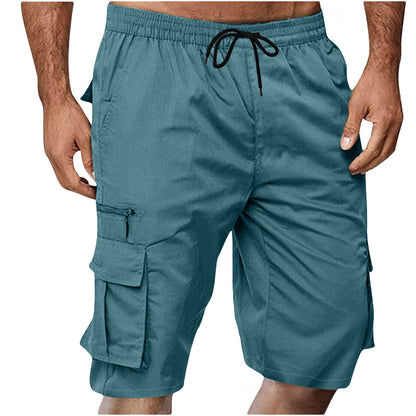 Chiccall Mens Cargo Shorts Lightweight Summer Casual Elastic Waist Dra