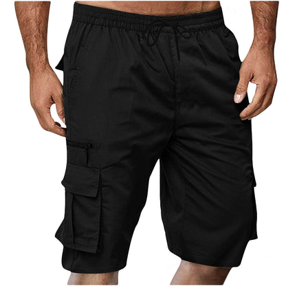 Chiccall Mens Cargo Shorts Lightweight Summer Casual Elastic Waist Dra