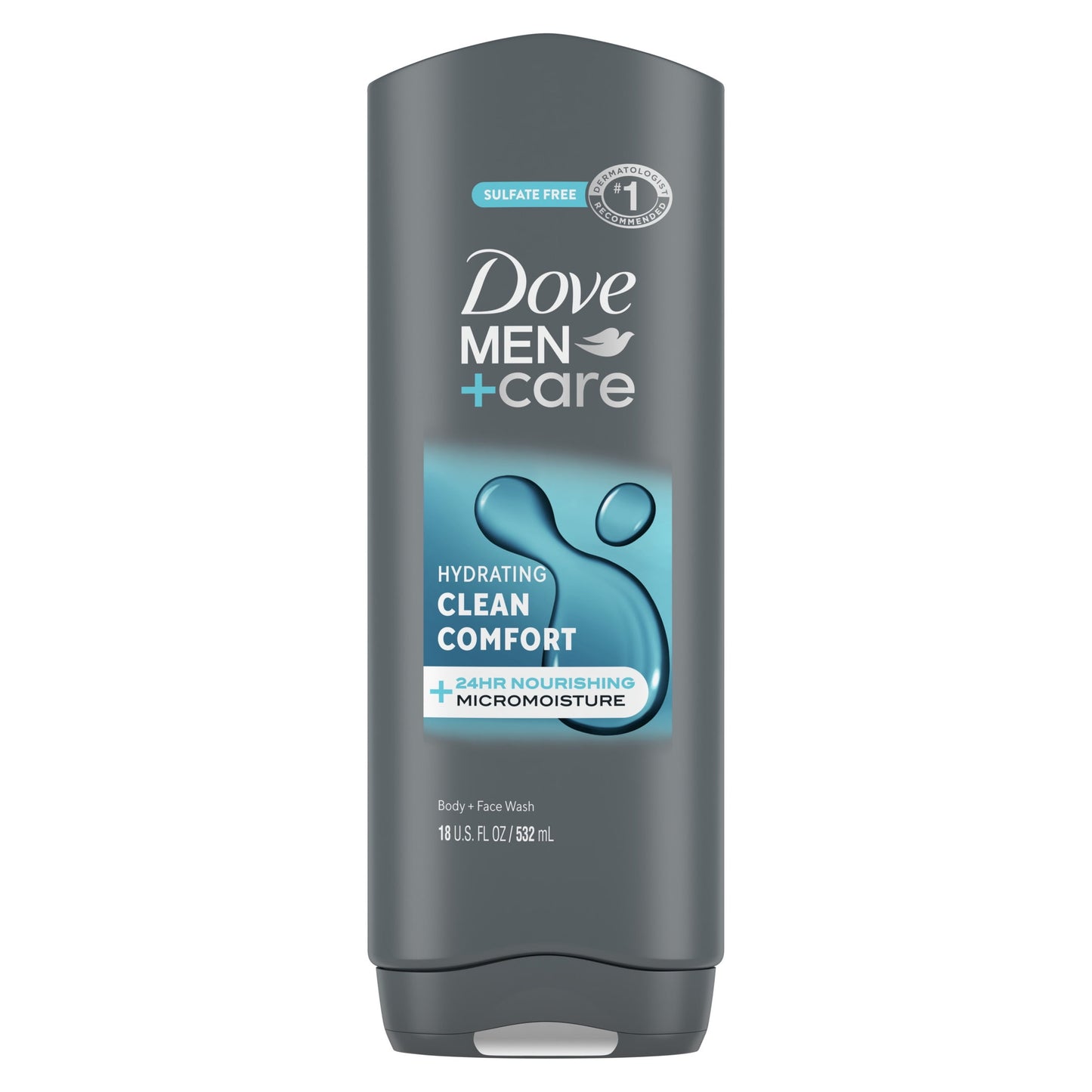 Dove Men+Care Hydrating Gentle Face & Body Wash for Men Clean Comfort