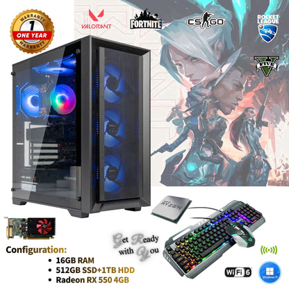 Prebuilt Gaming PC Desktop i7-6700K, Integrated Graphics , 16GB DDR4 R