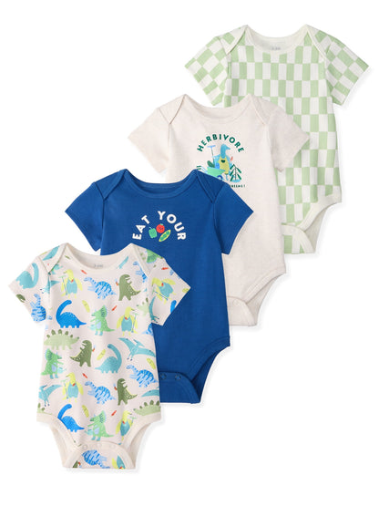 Garanimals Newborn & Baby Boy Cotton Lap-Shoulder Short-Sleeve Bodysui
