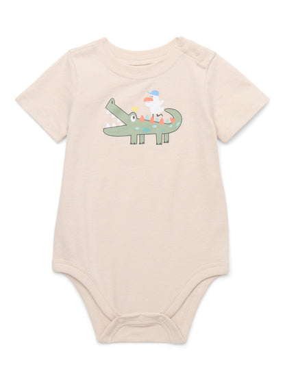 Garanimals Newborn & Baby Boy Cotton Lap-Shoulder Short-Sleeve Bodysui
