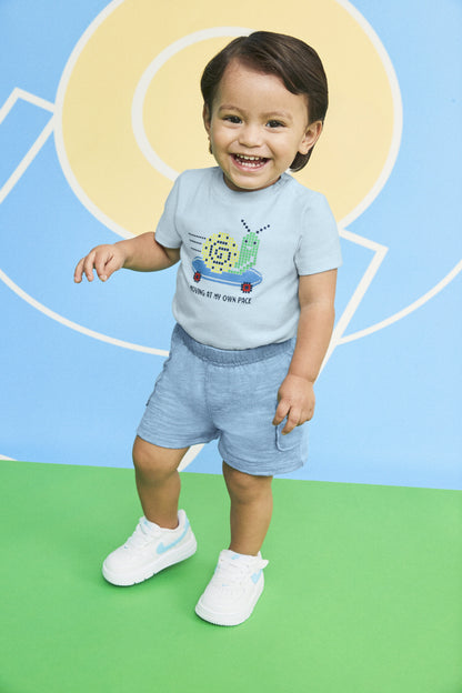 Garanimals Newborn & Baby Boy Cotton Lap-Shoulder Short-Sleeve Bodysui