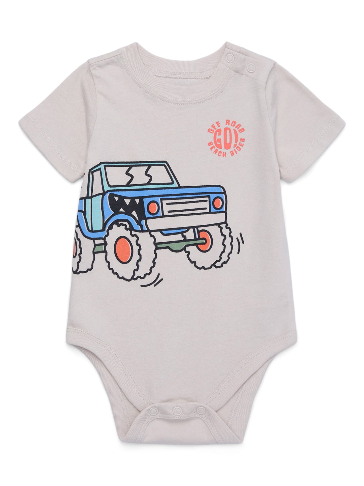 Garanimals Newborn & Baby Boy Cotton Lap-Shoulder Short-Sleeve Bodysui