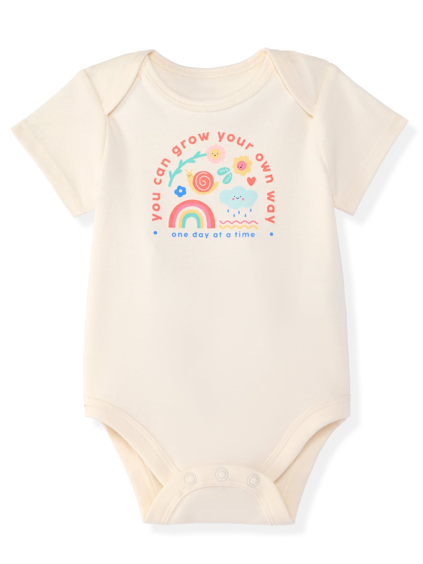 Garanimals Newborn & Baby Boy Cotton Lap-Shoulder Short-Sleeve Bodysui