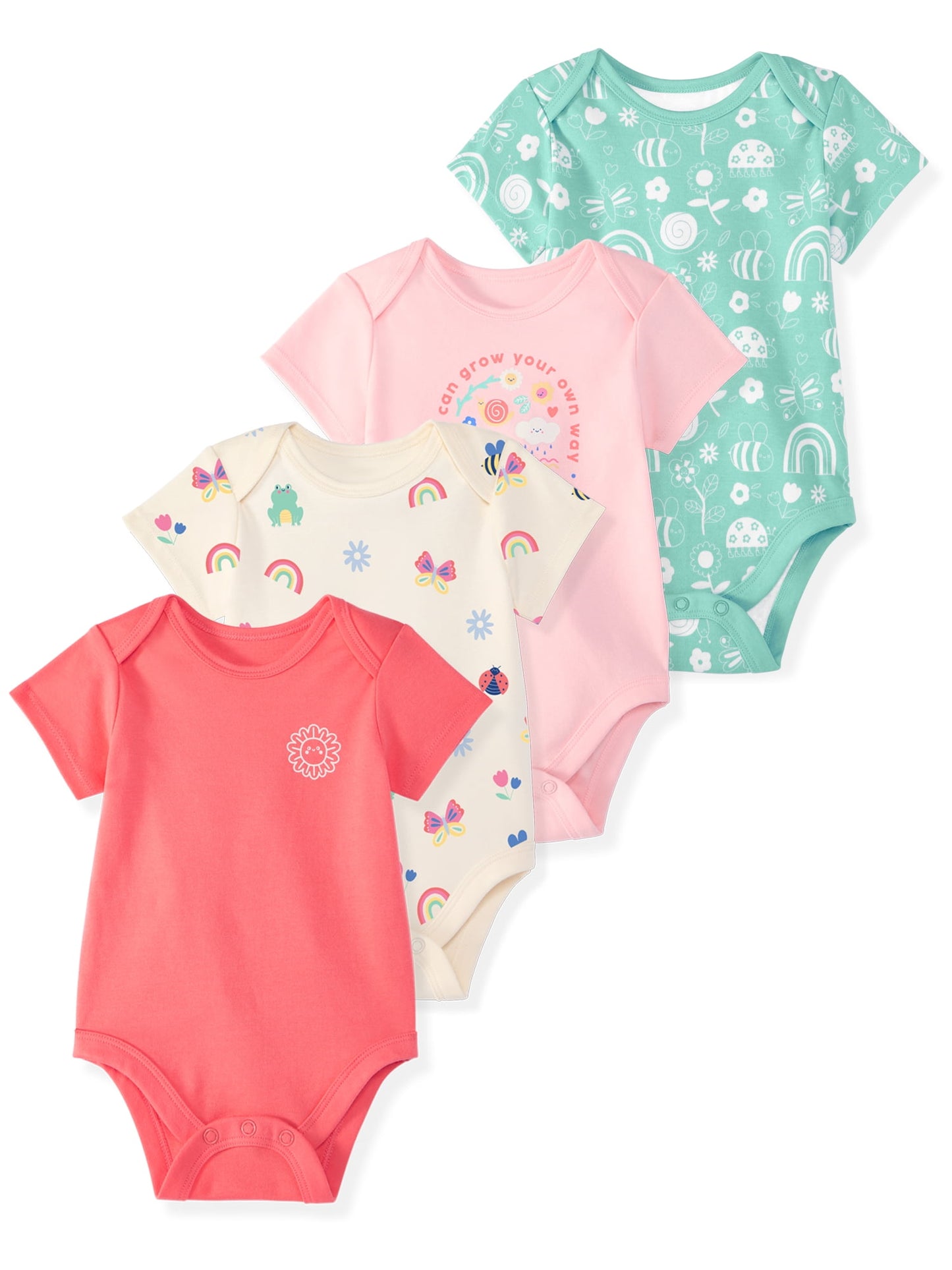 Garanimals Newborn & Baby Boy Cotton Lap-Shoulder Short-Sleeve Bodysui