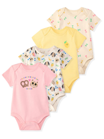 Garanimals Newborn & Baby Boy Cotton Lap-Shoulder Short-Sleeve Bodysui