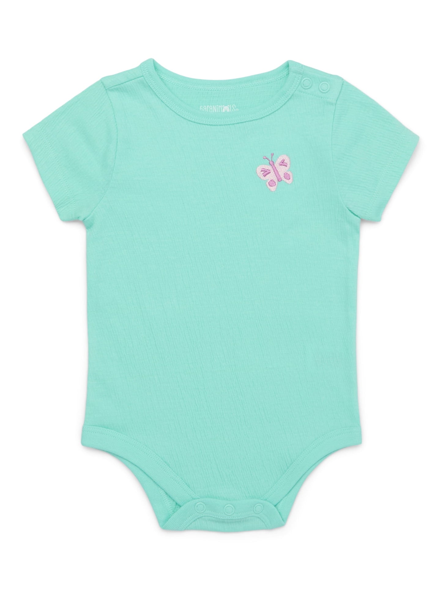 Garanimals Newborn & Baby Boy Cotton Lap-Shoulder Short-Sleeve Bodysui