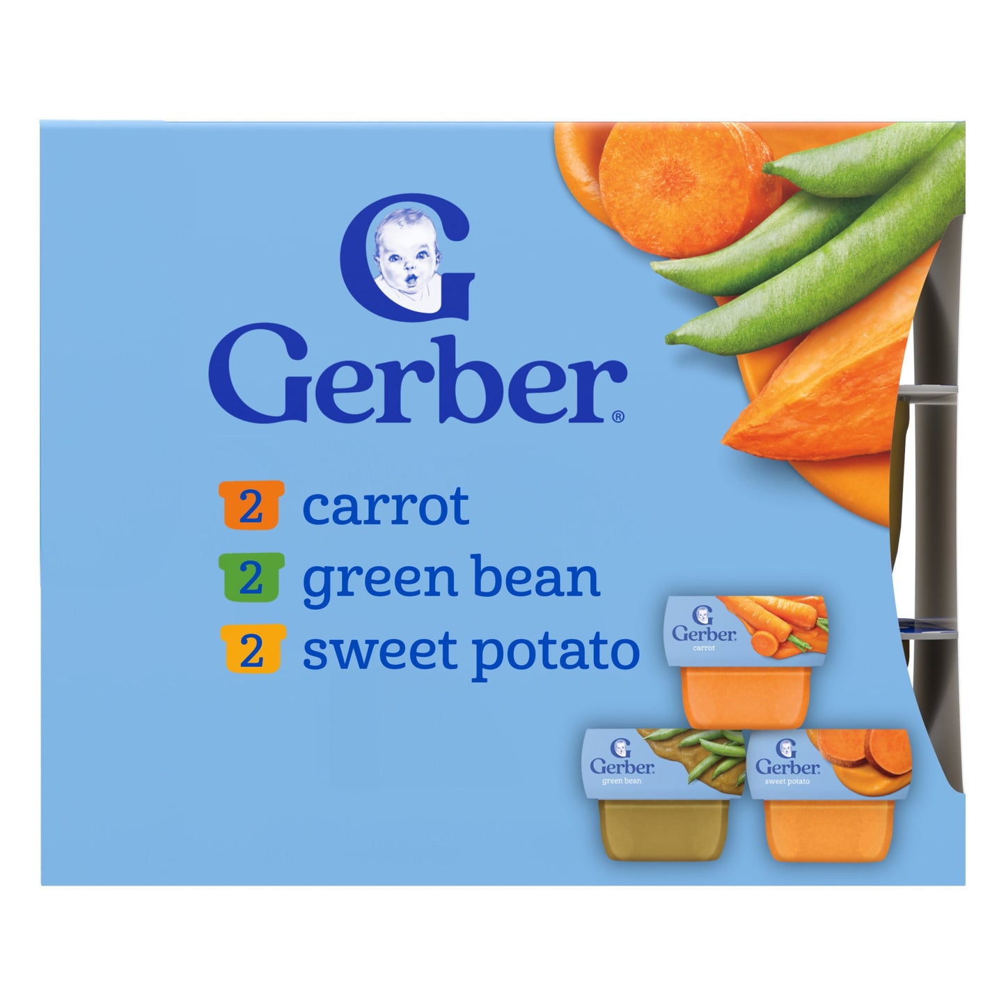Gerber My 1st Veggies Starter Kit, Baby Food Puree, 2 oz Tubs, Variety