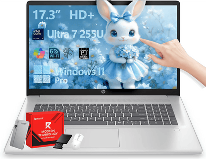 HP 17t Touchscreen Laptop Computer, 17.3" HD+, Intel Core Ultra 7 255U
