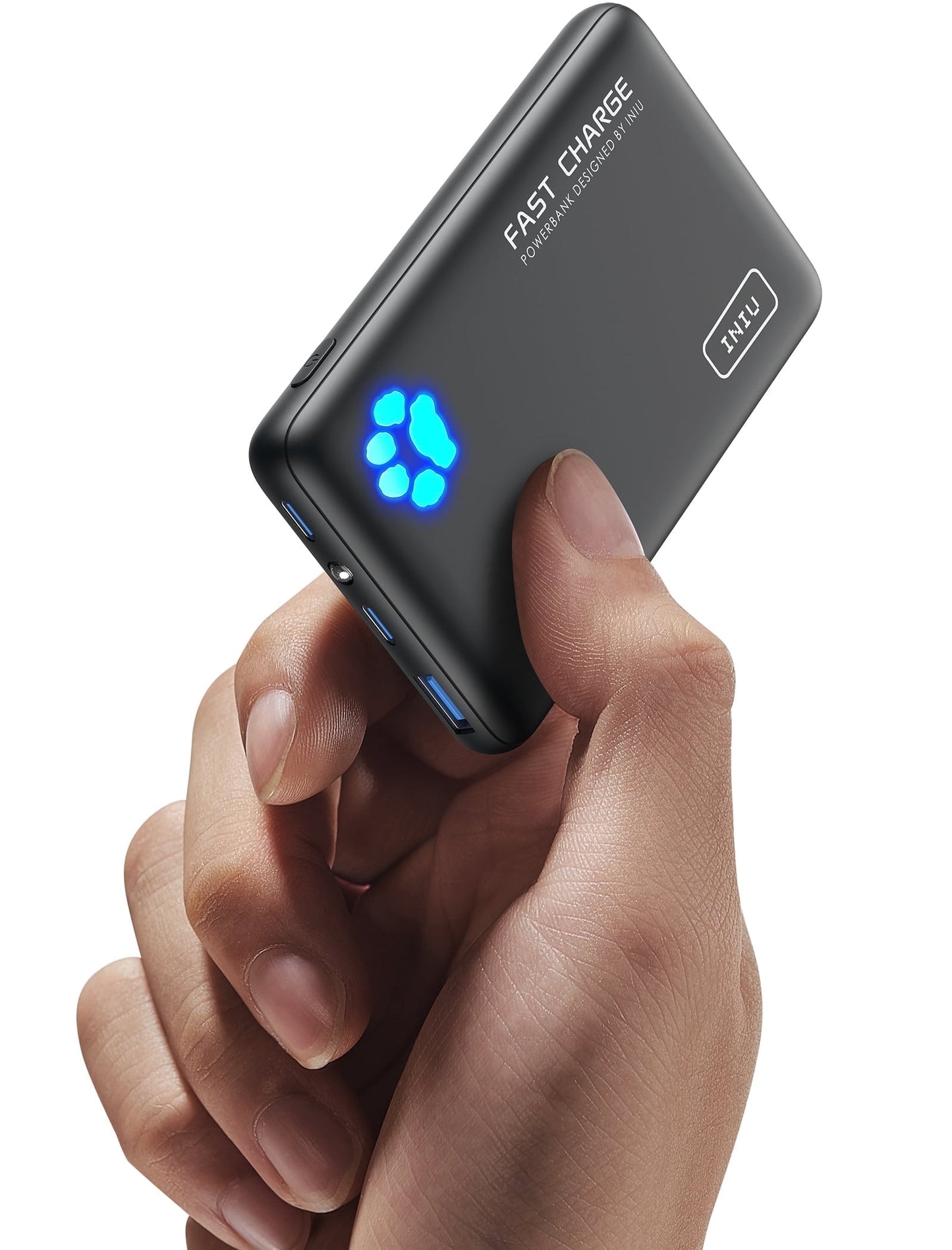 INIU PowerPaw 10K Power Bank, Slimmest 10,000mAh PD 22.5W Fast Chargin