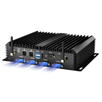 Industrial Mini PC, Kinupute Fanless Desktop Computer Core i5-4200U 1.
