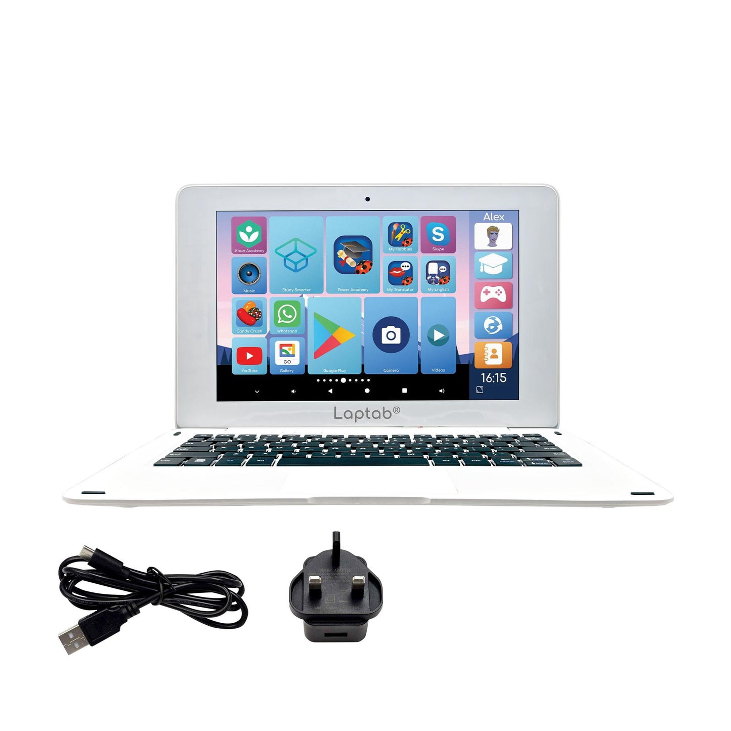 LAPTAB® 10 : Android-powered laptop with 10" touch screen for the who